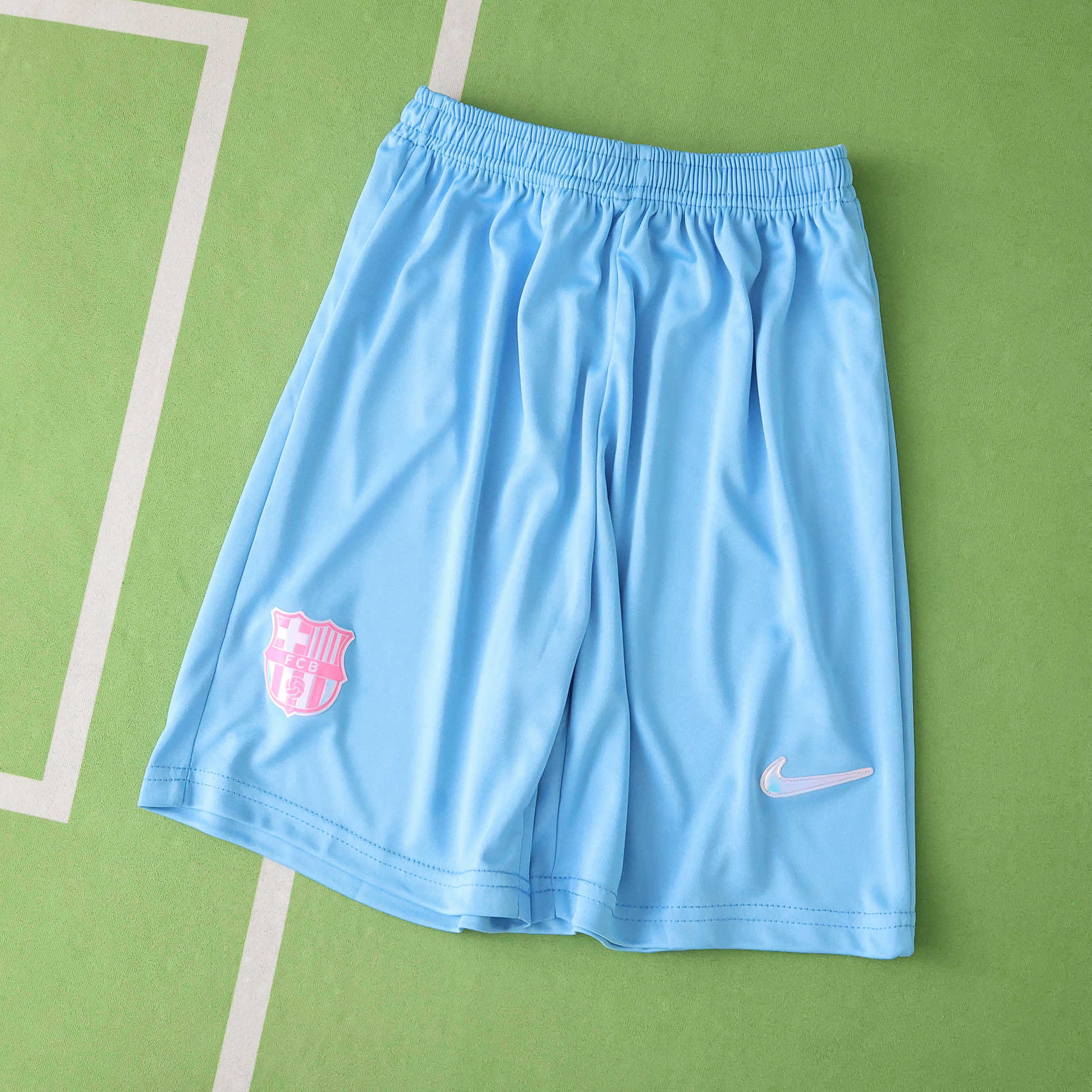 Echipament special FC Barcelona 25/26 albastru-mentă pentru copii