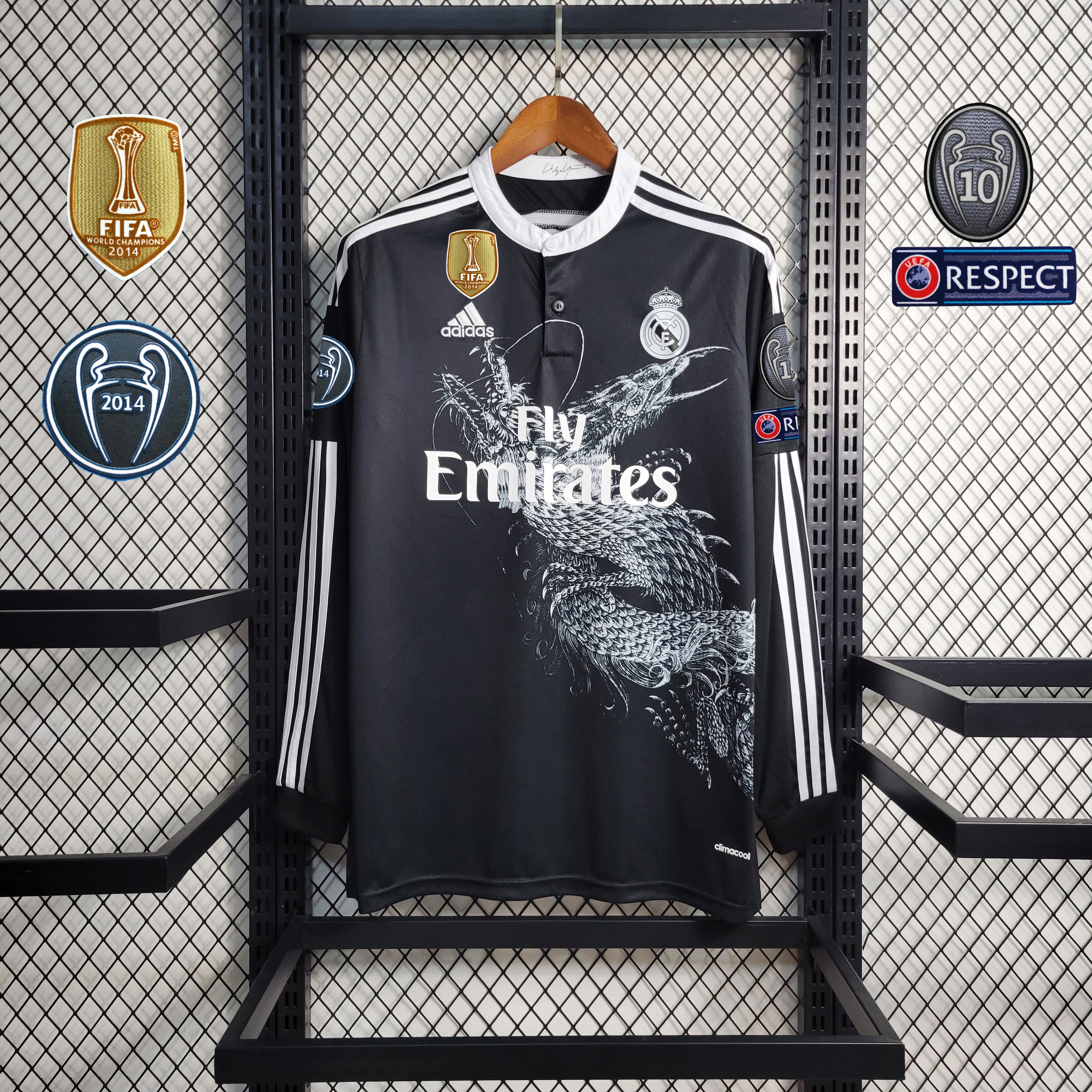 Real Madrid 2014-2015 Away Long Sleeve Dragon Jersey