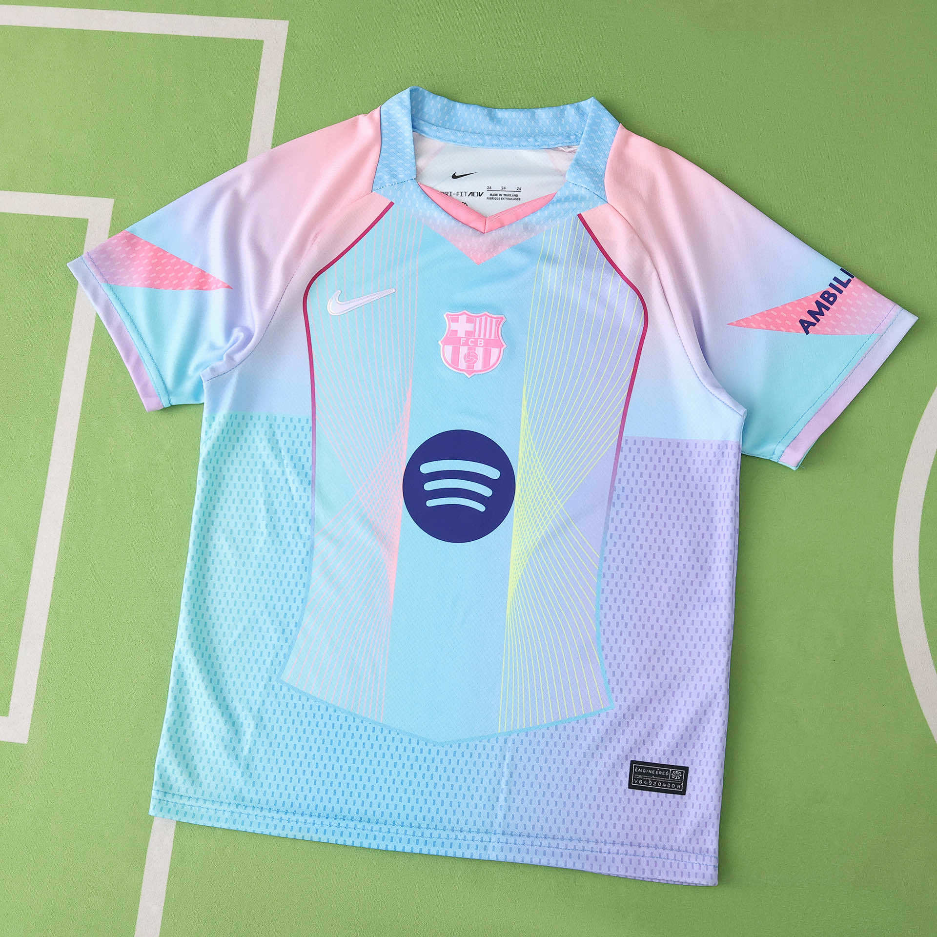 Echipament special FC Barcelona 25/26 albastru-mentă pentru copii