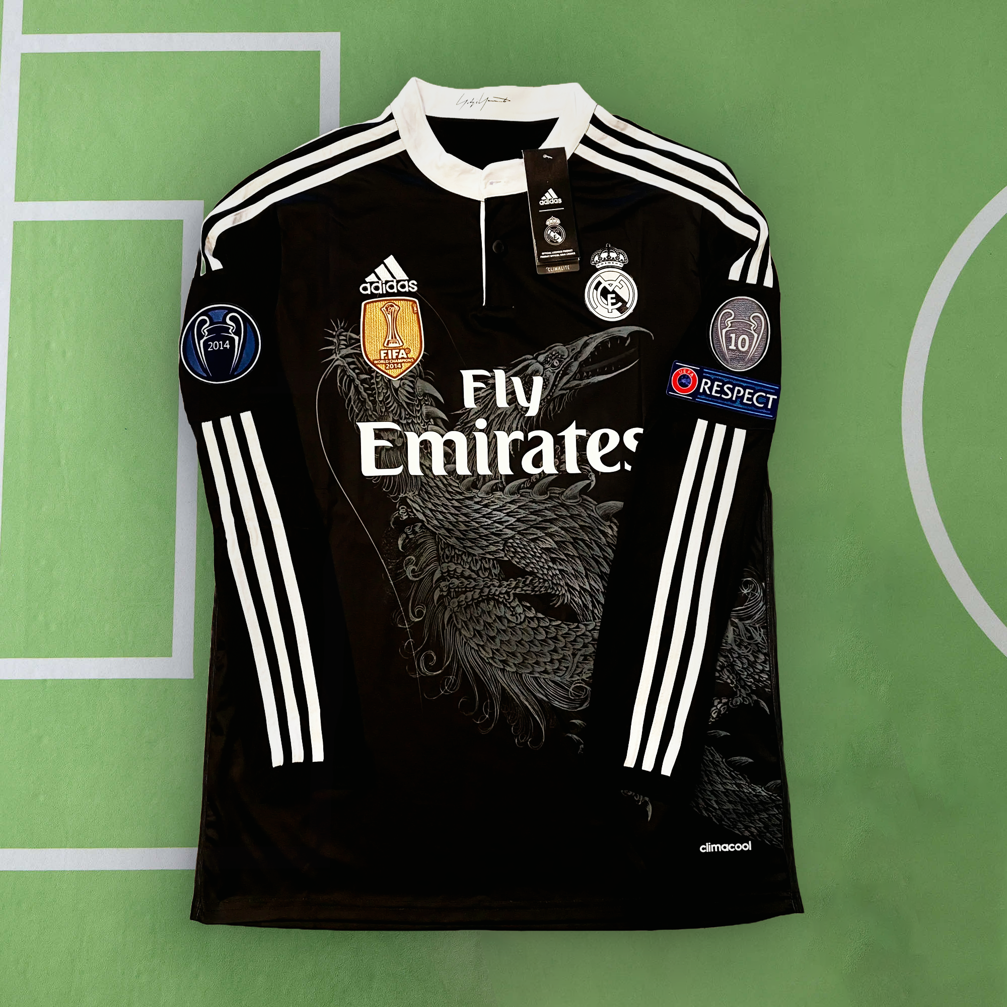 Real Madrid 2014-2015 Away Long Sleeve Dragon Jersey