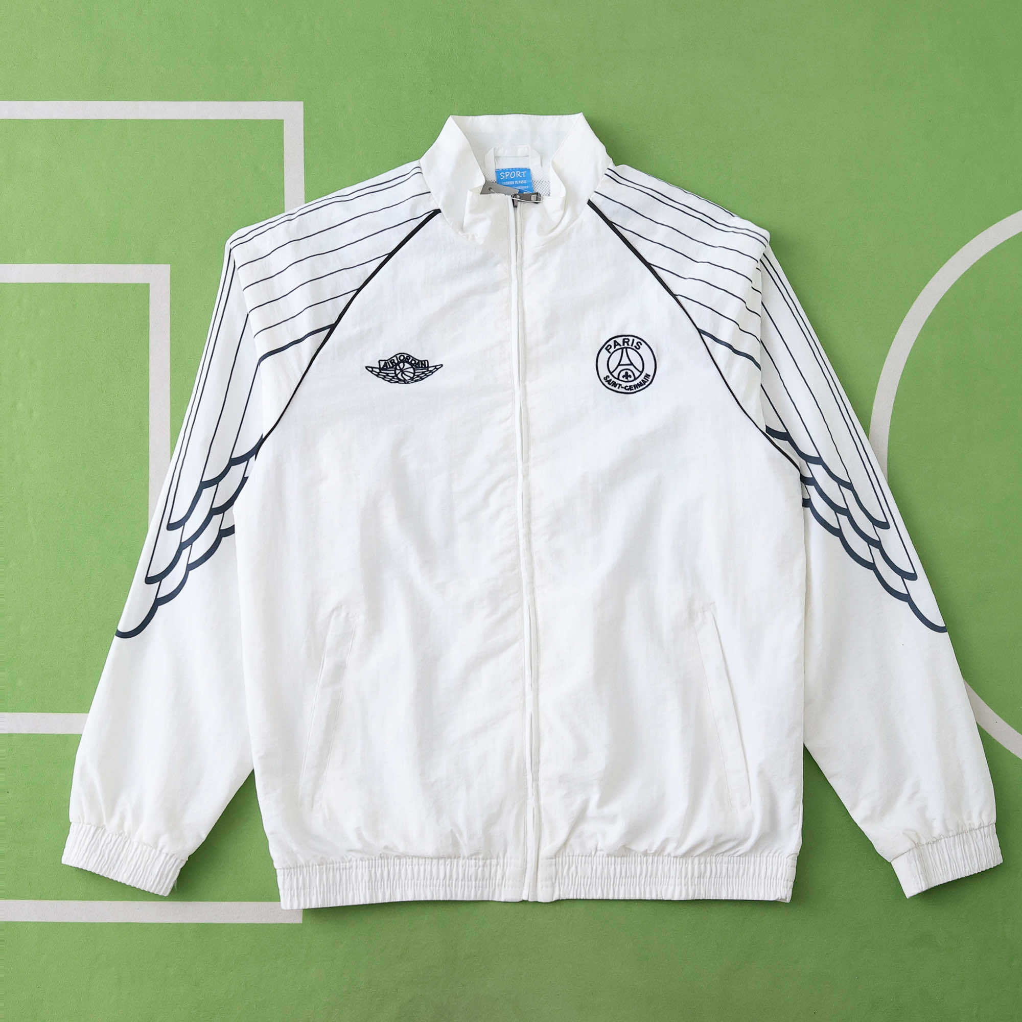 PSG White Windbreaker Jacket
