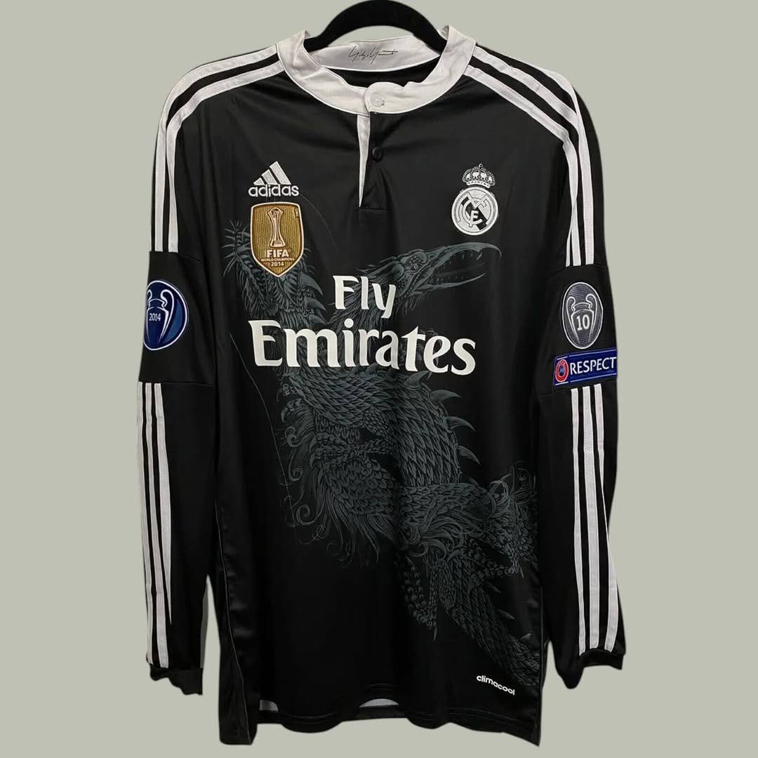 Real Madrid 2014-2015 Away Long Sleeve Dragon Jersey