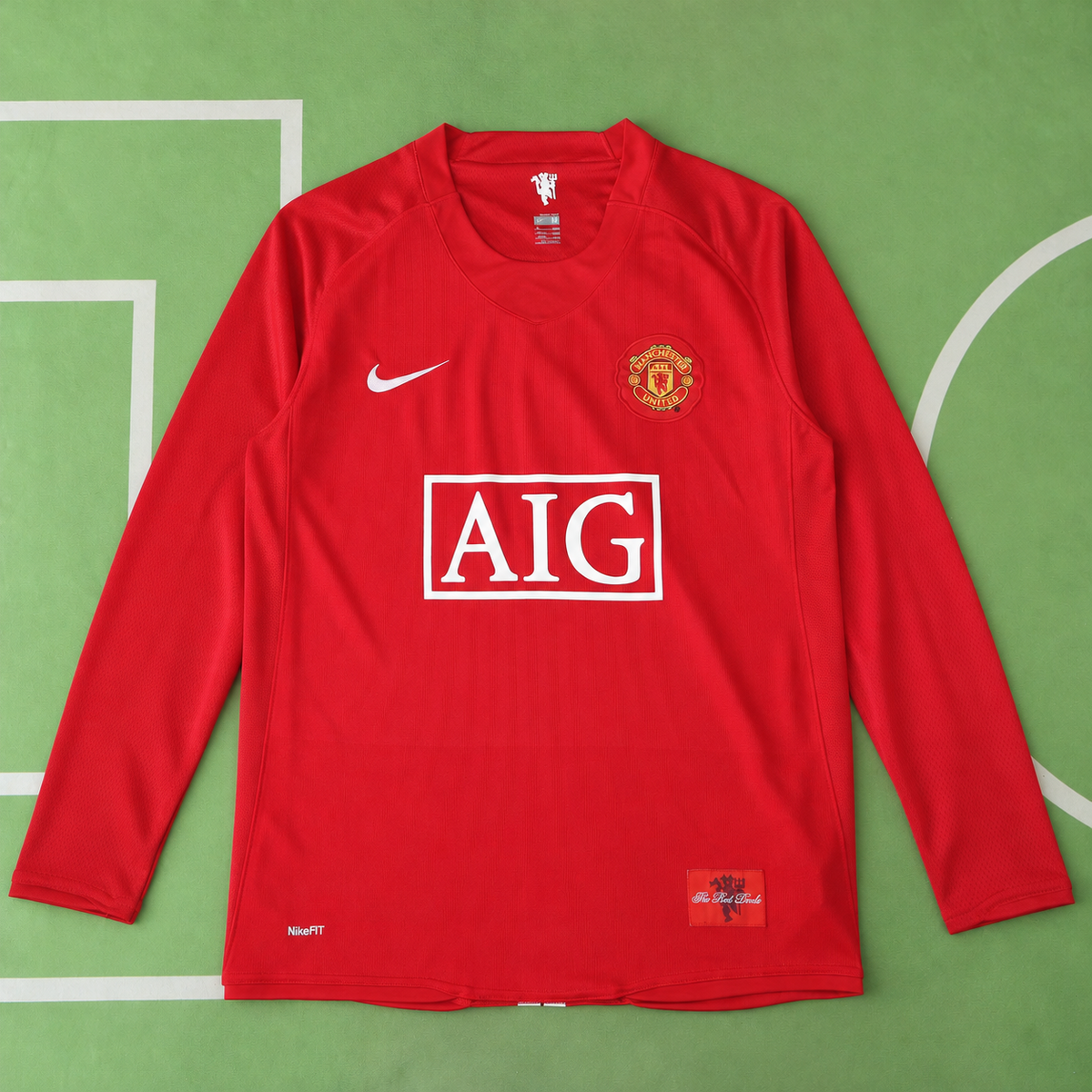Manchester United 2007/08 Retro Home Long Sleeve Jersey – Ronaldo 7 / Rooney 10