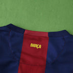 Echipament FC Barcelona 14/15 acasă pentru copii, cu mânecă lungă, Messi 10 și Neymar 11