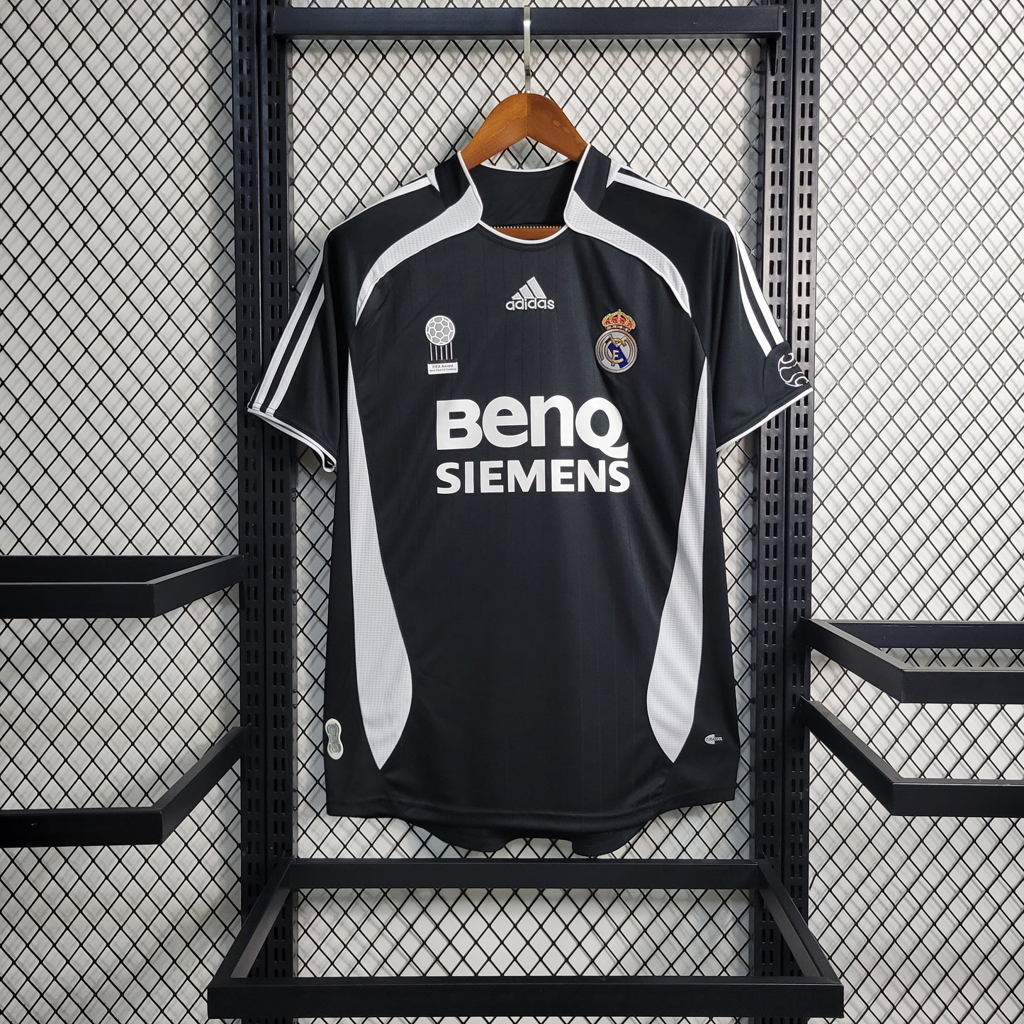 Real Madrid 06/07 Retro Negru BenQ Siemens