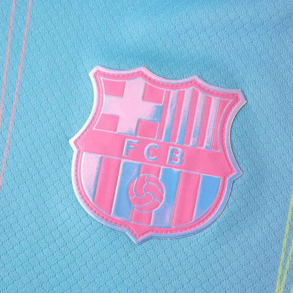 Echipament special FC Barcelona 25/26 albastru-mentă pentru copii