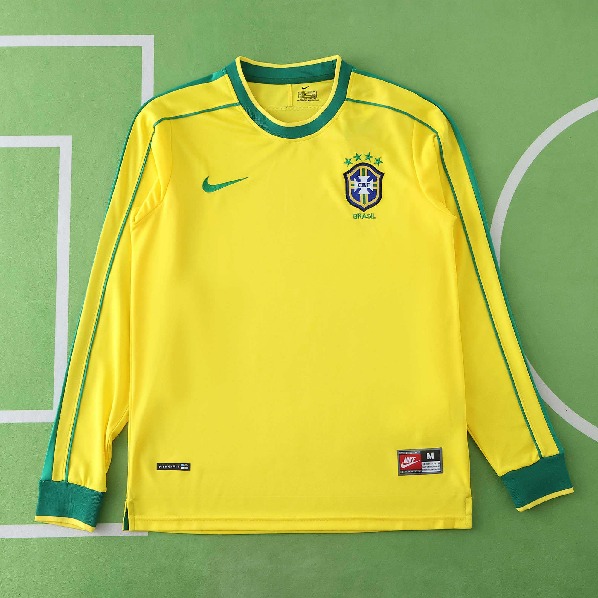 Brazil 1998 Home Retro Jersey front view