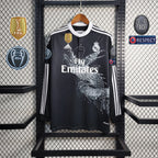 Real Madrid 2014-2015 Away Long Sleeve Dragon Jersey