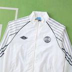 Jachetă PSG albă cu guler vânt