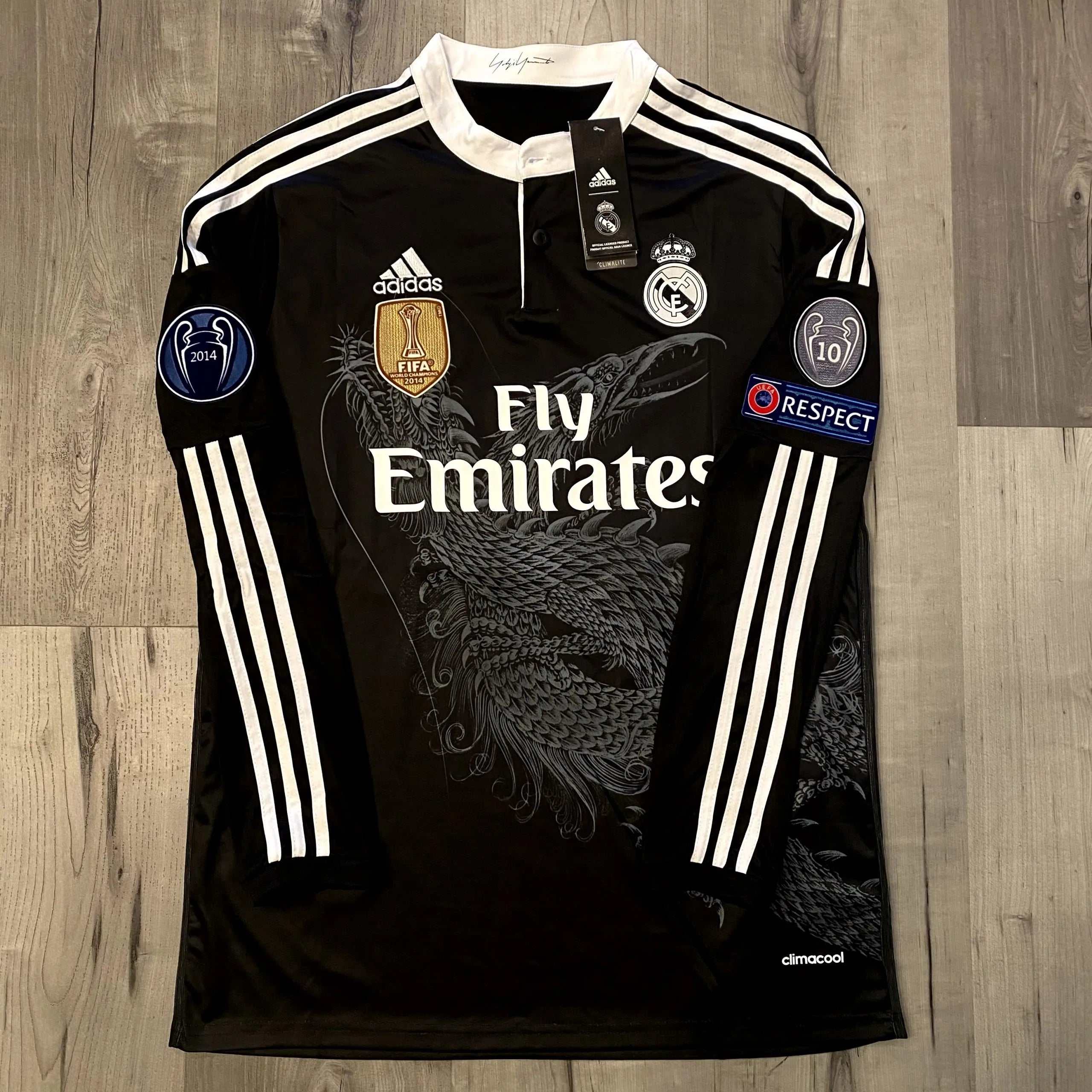 Real Madrid 2014-2015 Away Long Sleeve Dragon Jersey