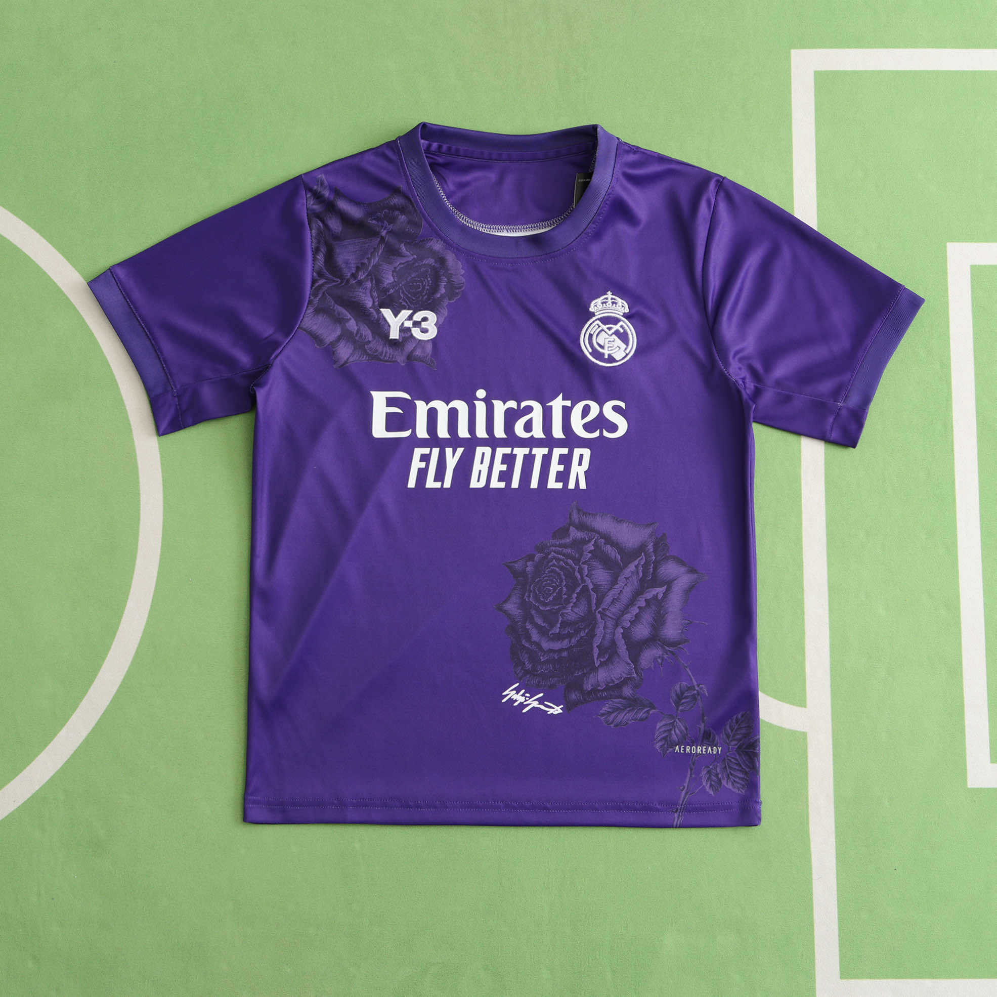 Echipament Real Madrid 24/25 Y3 violet pentru copii