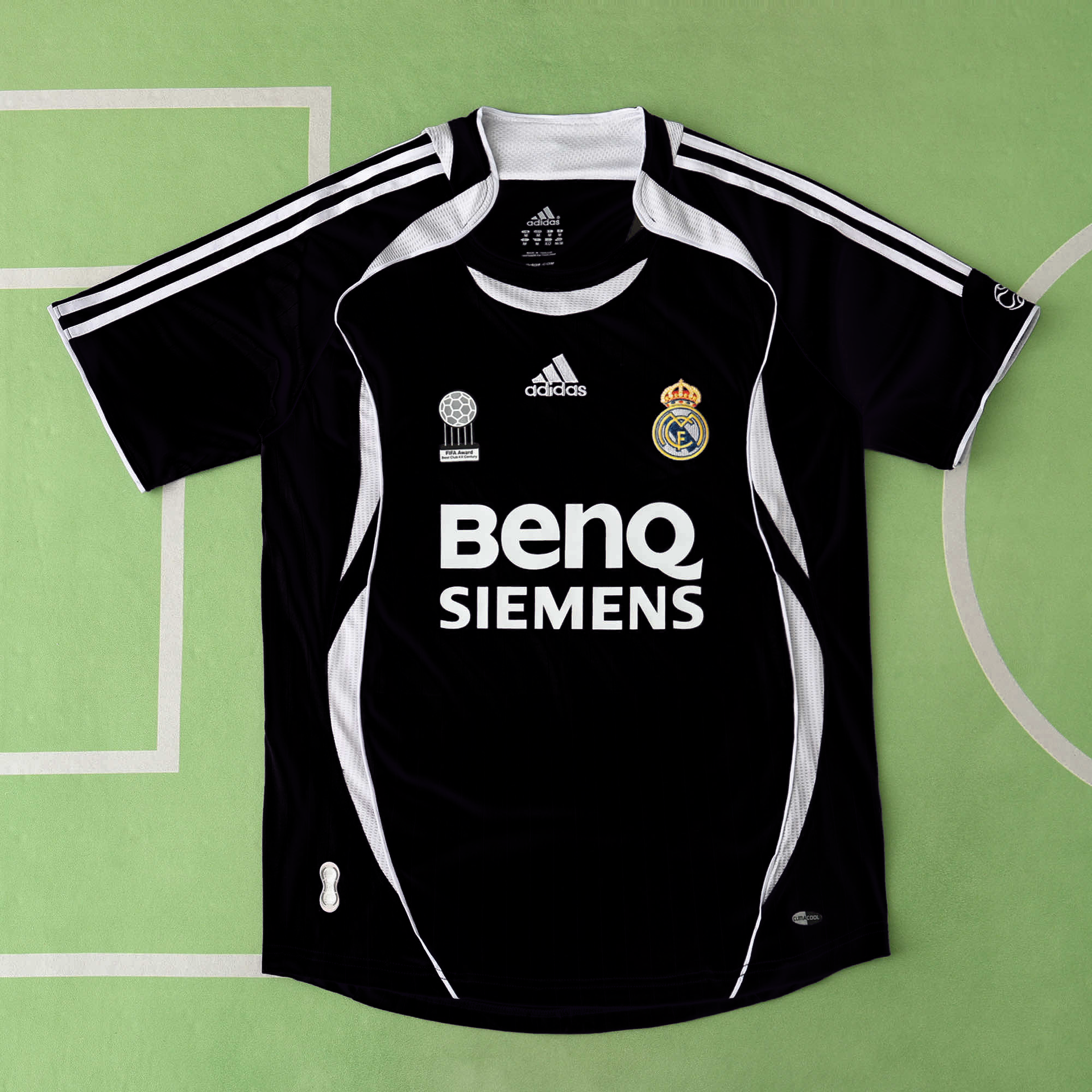 Real Madrid 06/07 Retro Black BenQ Siemens - NestJersey