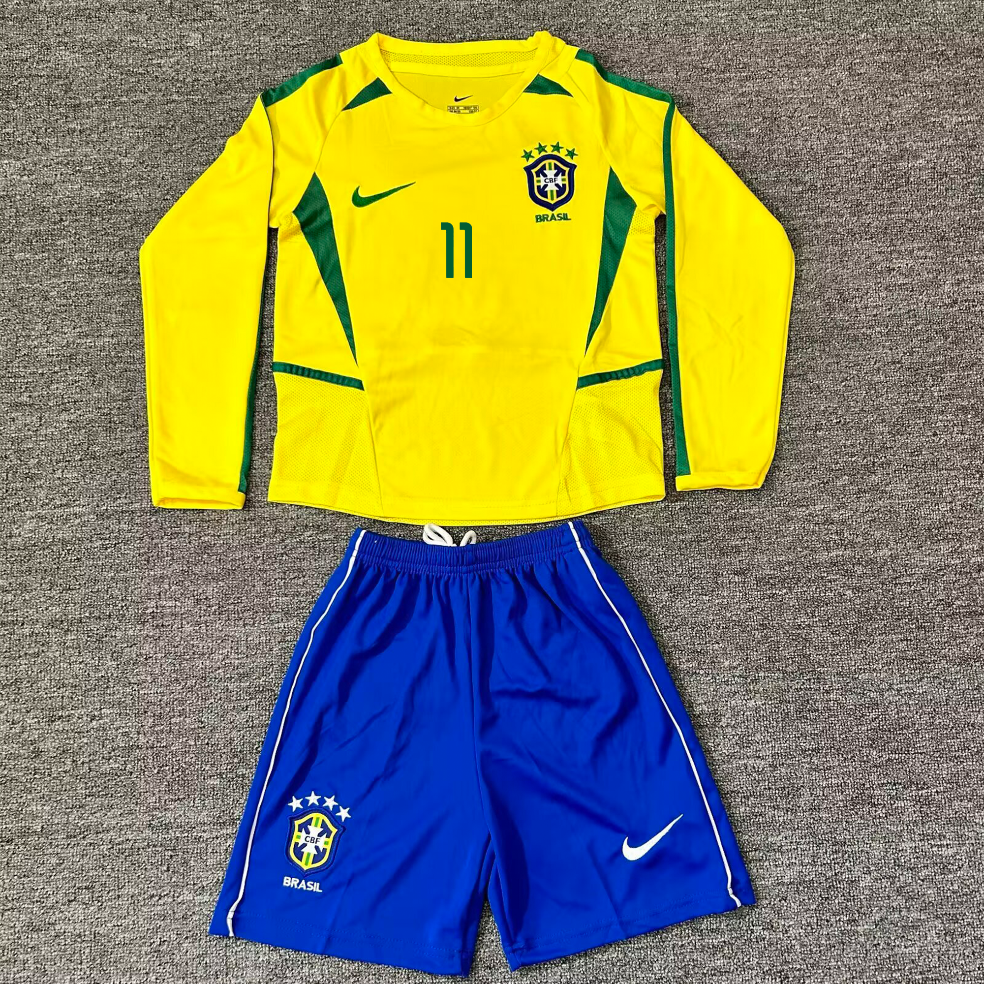 Echipament Brazilia 2002 pentru copii Ronaldino 11
