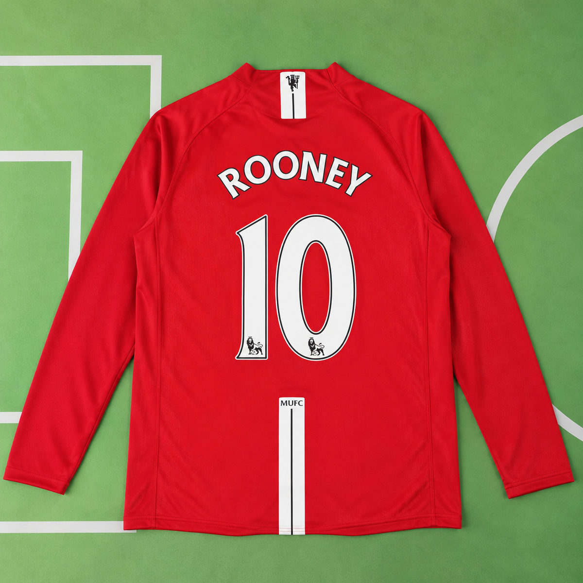 Manchester United 2007/08 Retro Home Long Sleeve Jersey – Ronaldo 7 / Rooney 10