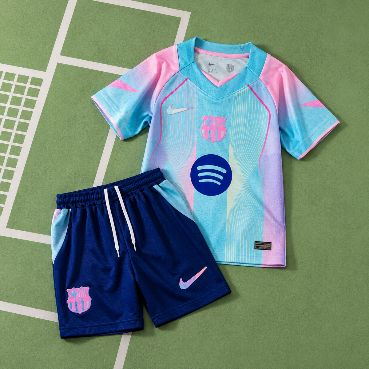 FC Barcelona 25/26 Mint Blue Special Kit for Kids